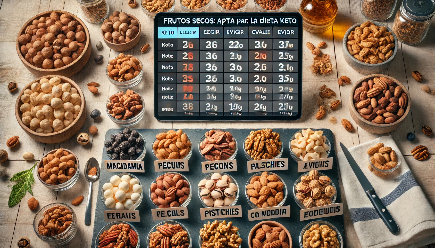 Frutos secos aptos para la dieta keto